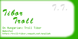 tibor troll business card